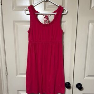 Loft Red Sleeveless Dress